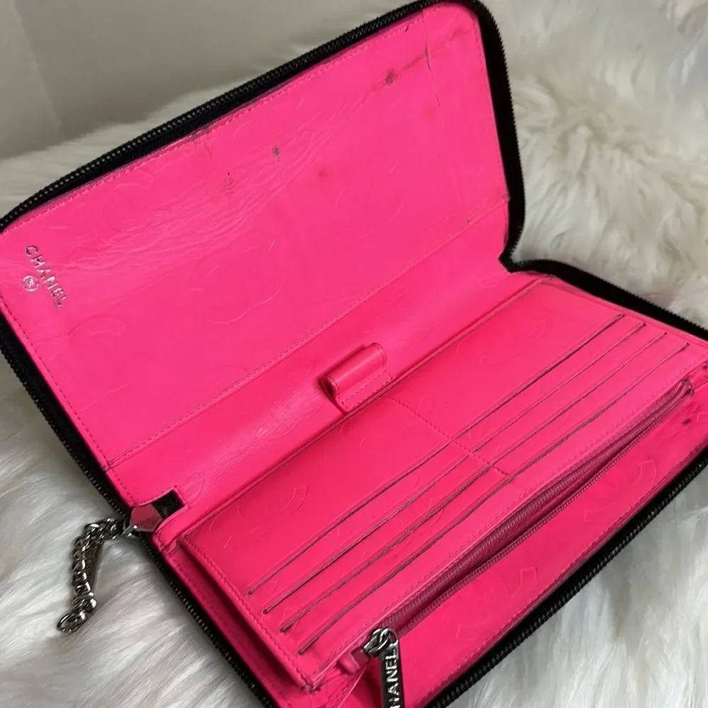 💯Preloved Chanel Large Quilted Wallet/Organizer🍀